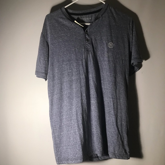 Aeropostale Blue Henley T-Shirt - Picture 1 of 6